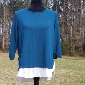 Go-to XL Blue Knit Top
